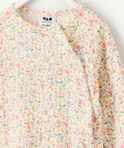 Pyjama en coton bébé fille imprimé fleurs