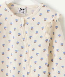 Pyjama en coton bébé fille imprimé fleurs