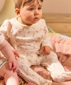 Pyjama en coton bébé fille imprimé floral