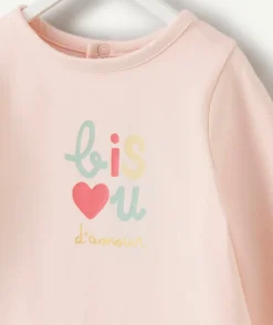 Pyjama en coton bébé fille rose imprimé