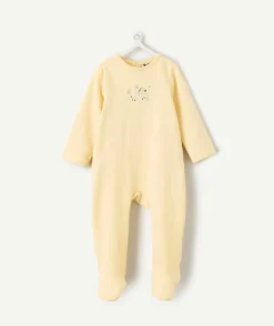 Pyjama en coton bébé garçon jaune imprimé