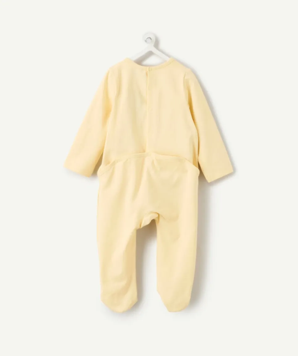 Pyjama en coton bébé garçon jaune imprimé