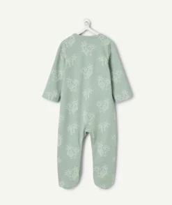 Pyjama en coton bébé garçon vert imprimé