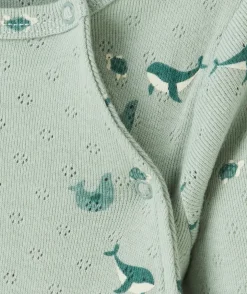 Pyjama en coton vert avec imprimé marin