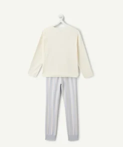Pyjama fille rayé poche volantée