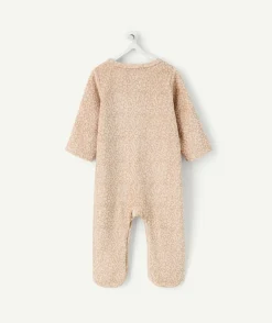Pyjama garçon chaud en velours imprimé avec zip