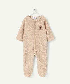 Pyjama garçon chaud en velours imprimé avec zip