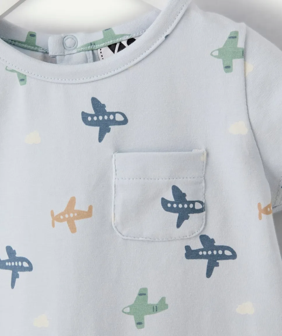 Pyjama léger bébé garçon imprimé avion