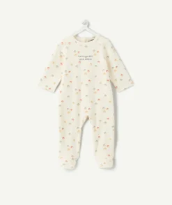 Pyjama léger naissance garçon écru imprimé