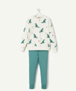 Pyjama à manches longues avec imprimé dinosaures pour garçon