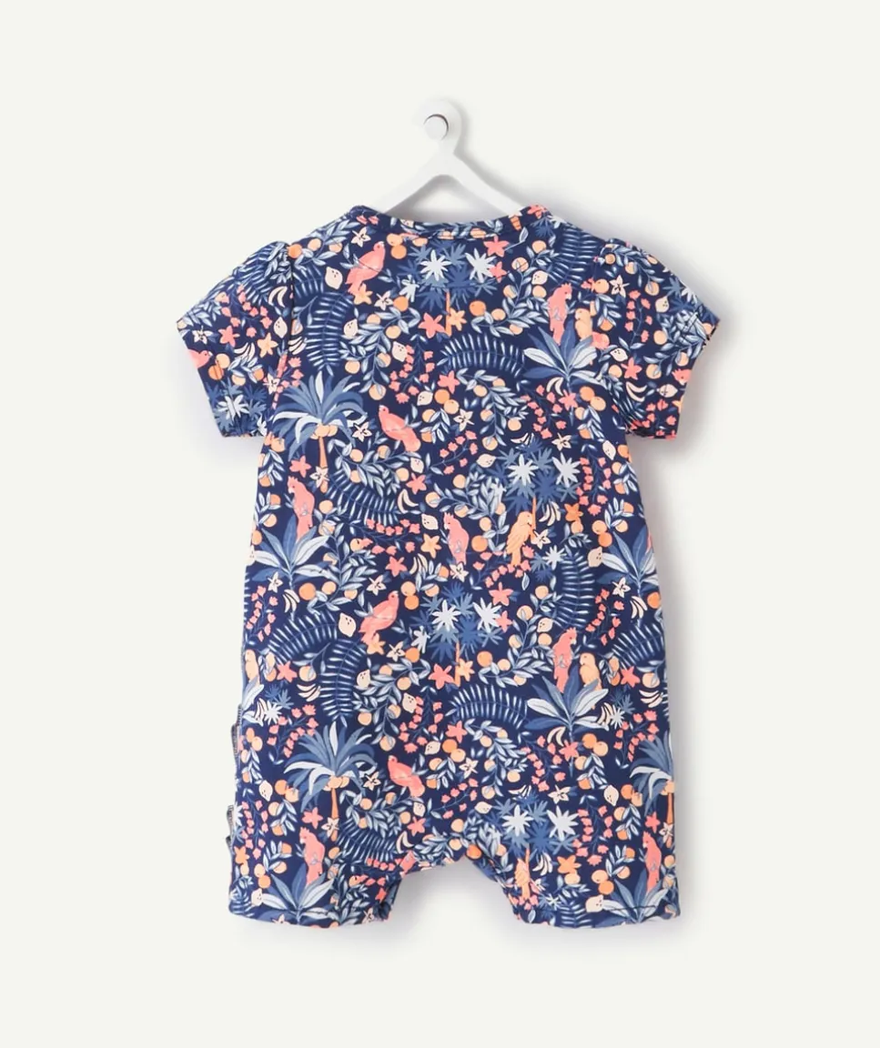 Pyjama short imprimé tropical en coton biologique
