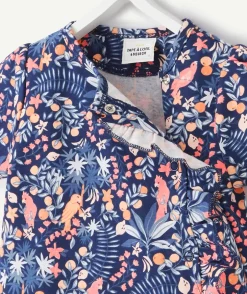 Pyjama short imprimé tropical en coton biologique