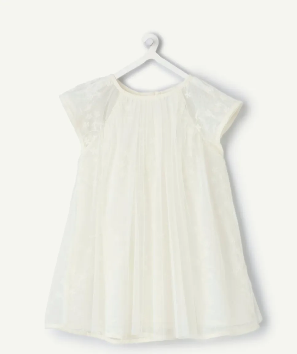 Robe avec bloomer bébé fille blanche broderies