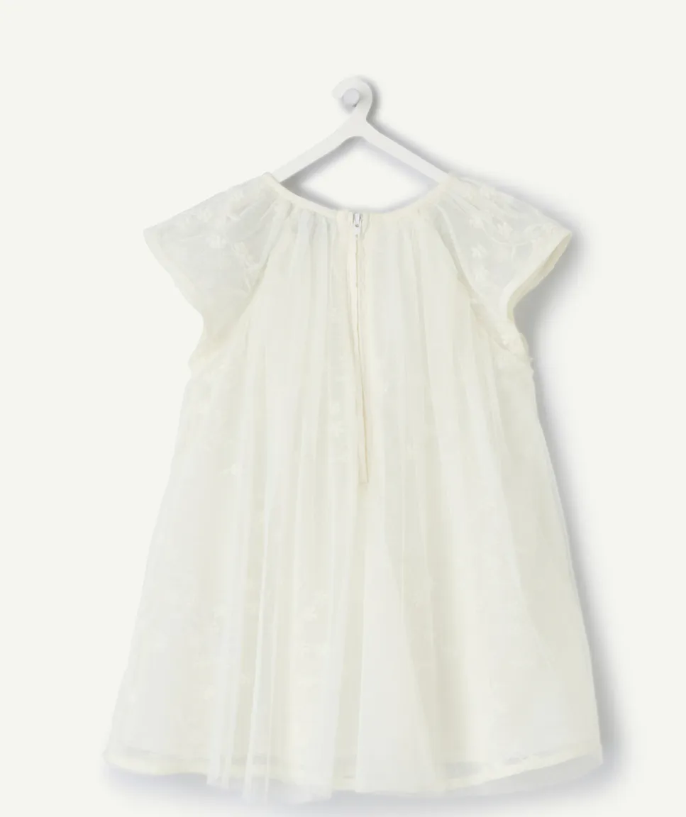 Robe avec bloomer bébé fille blanche broderies
