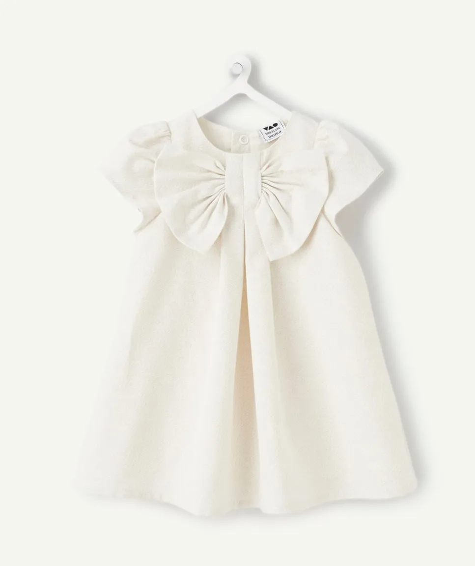 Robe bébé fille blanche avec nœud
