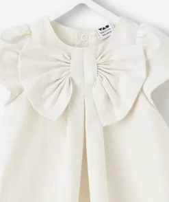 Robe bébé fille blanche avec nœud