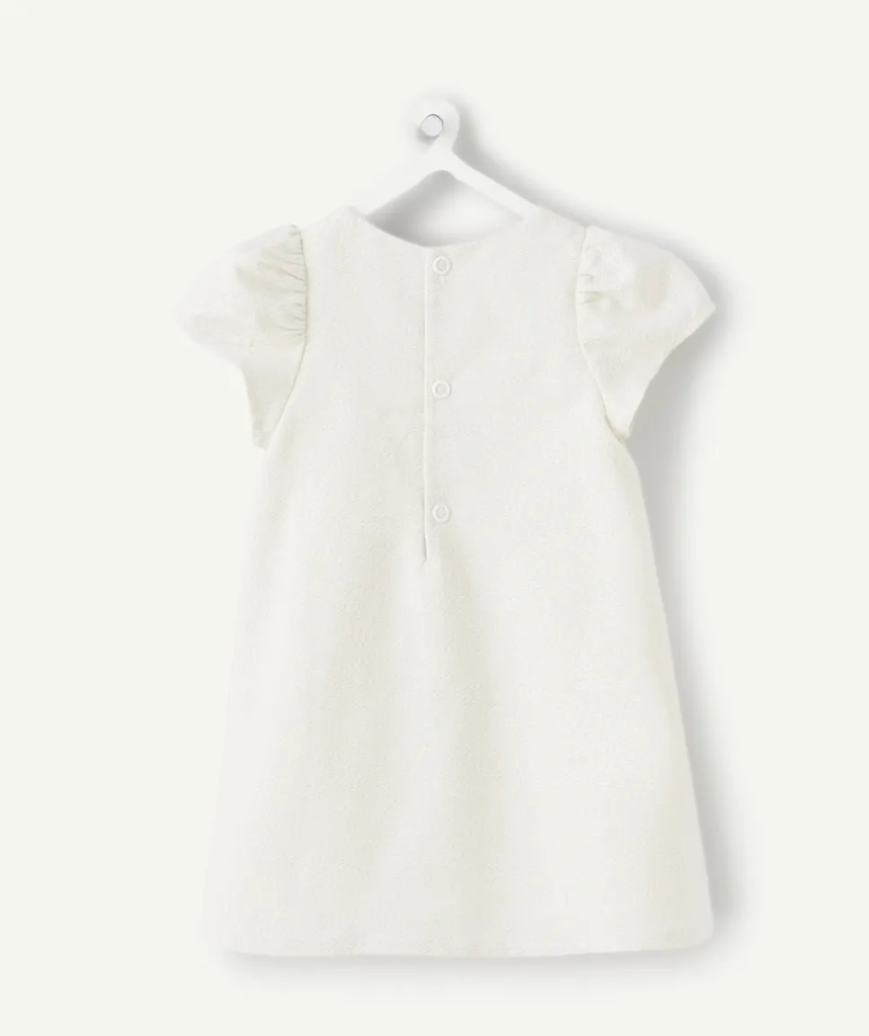 Robe bébé fille blanche avec nœud