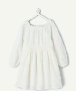 Robe bébé fille coton blanc broderie
