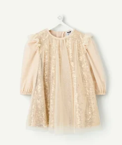Robe bébé fille couleur dorée avec sequins