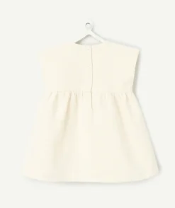 Robe bébé fille écrue manches courtes