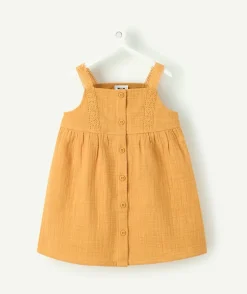 Robe bébé fille moutarde