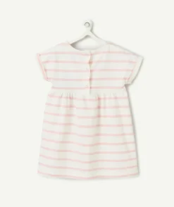 Robe bébé fille rayée rose