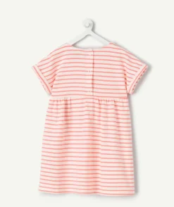 Robe bébé fille rayée rose et blanche