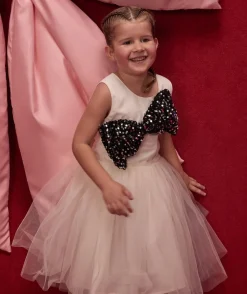 Robe créateur 2025 en tulle blanc pour fille