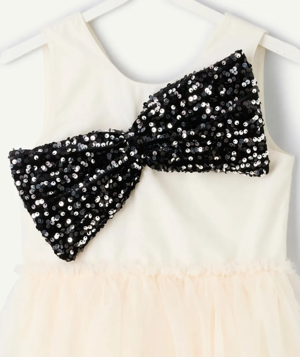 Robe créateur 2025 en tulle blanc pour fille