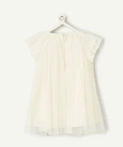 Robe cérémonie bébé fille en tulle blanche