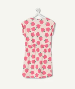 Robe de nuit fille coton rose imprimée