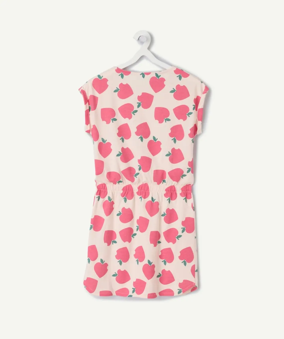 Robe de nuit fille coton rose imprimée