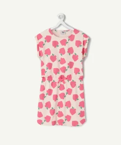 Robe de nuit fille coton rose imprimée