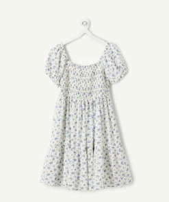 Robe fille ample imprimée à fleurs