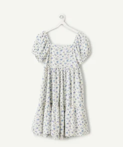 Robe fille ample imprimée à fleurs