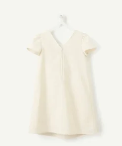 Robe fille blanche avec nœud
