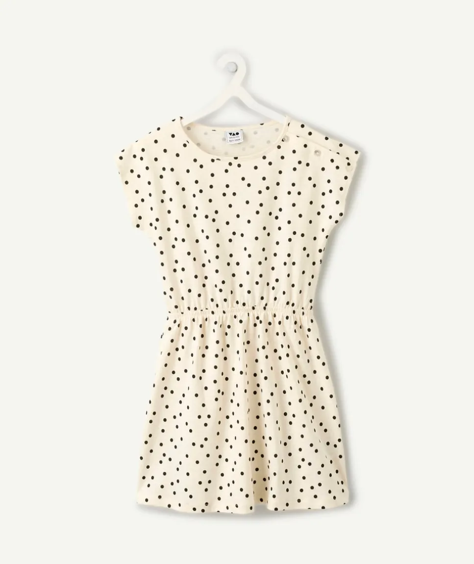 Robe fille blanc à pois