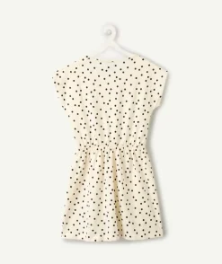 Robe fille blanc à pois