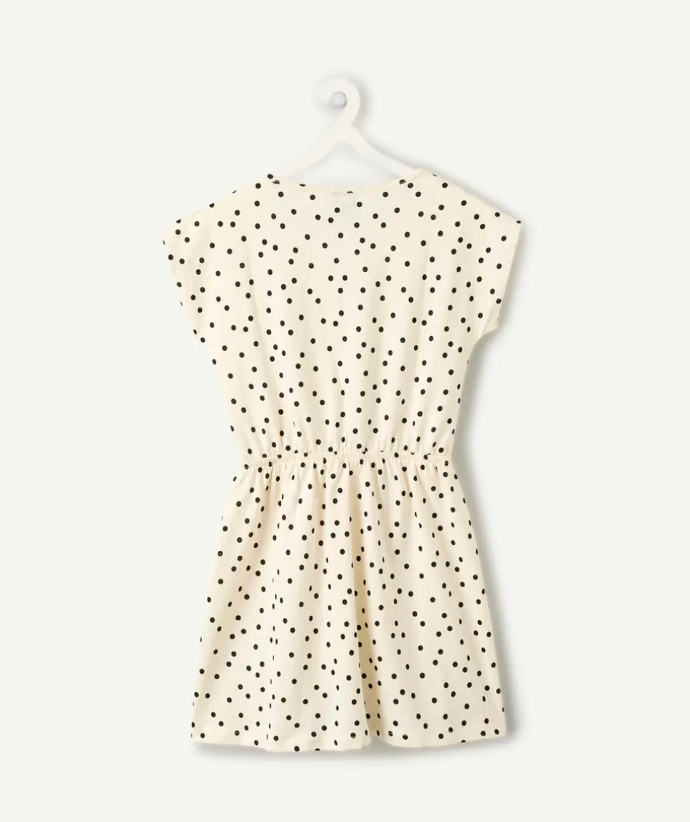 Robe fille blanc à pois