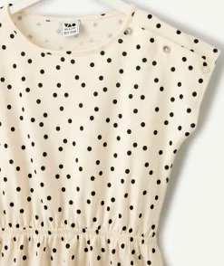 Robe fille blanc à pois