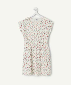 Robe fille droite imprimé floral