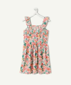 Robe fille imprimée tropicale