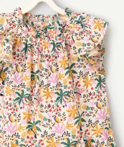 Robe fille imprimé tropical