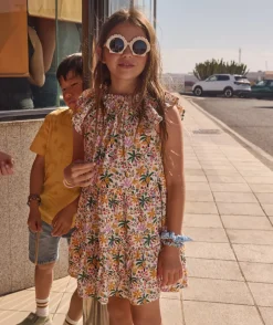 Robe fille imprimé tropical