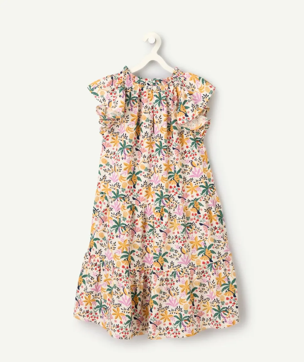 Robe fille imprimé tropical