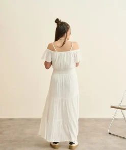 Robe fille longue blanche