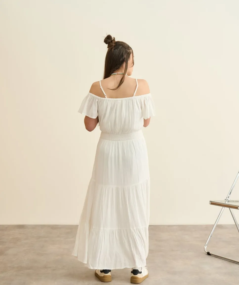 Robe fille longue blanche
