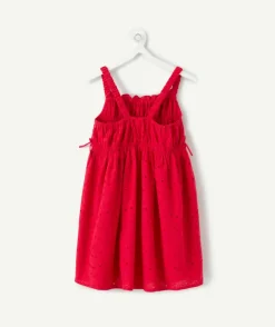 Robe fille rouge à volants