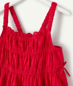 Robe fille rouge à volants