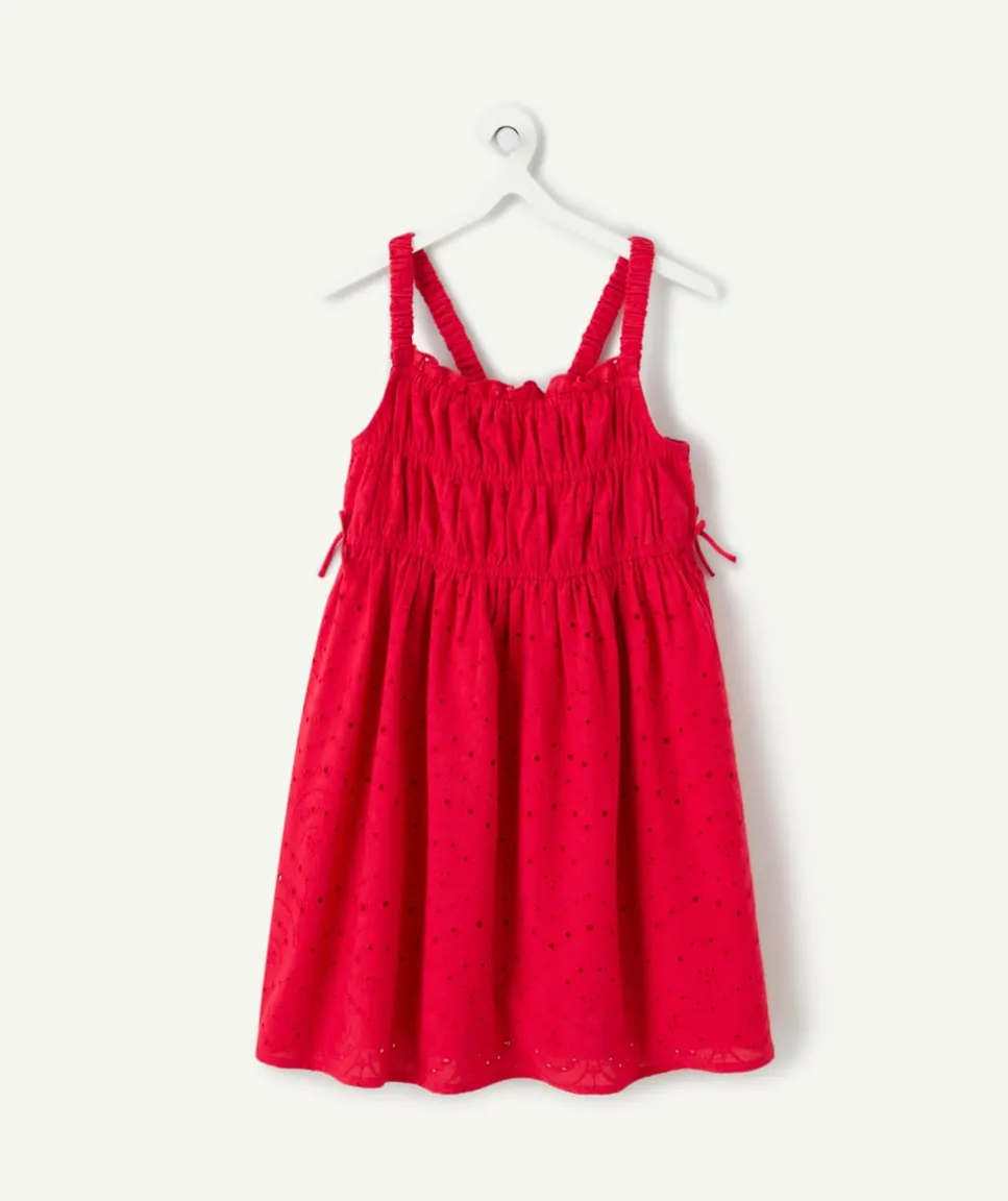 Robe fille rouge à volants